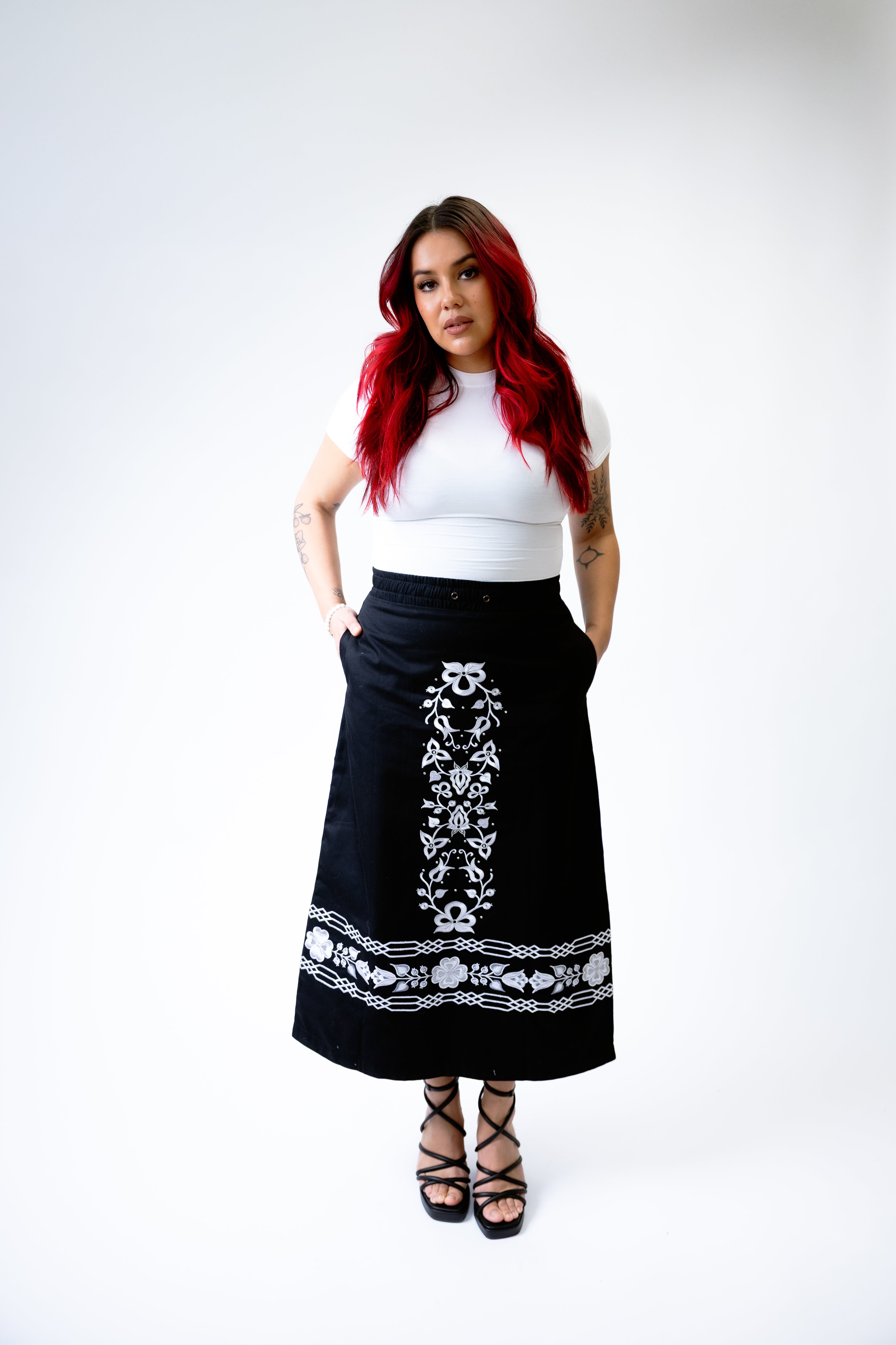 White Bloom Skirt